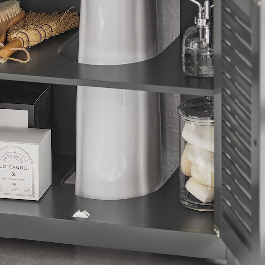 SoBuy Waschtisch mit Waschbecken L60xB35xH58cm Gray