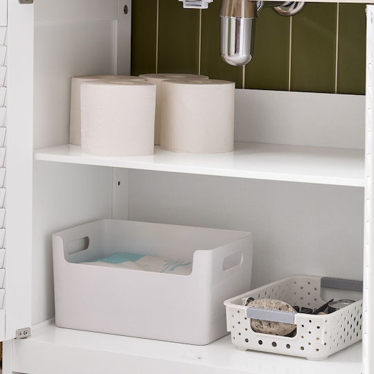 SoBuy Πάγκος με Νιπτήρα Μ35xΒ35xΥ59cm Λευκός