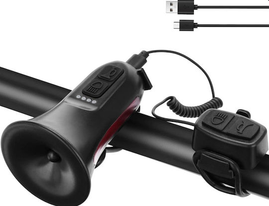 Spv T Електрически Клаксон За Велосипед 120db Led Светлина и Usb Зареждане