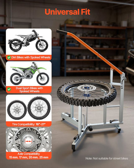 Vevor Motorcycle Tire Changing Kit Dual Sport Suitable for 406-533 Mm Rims 15 17 20 25 Mm Axles Zxcmtcltghgjm4vf9001v0