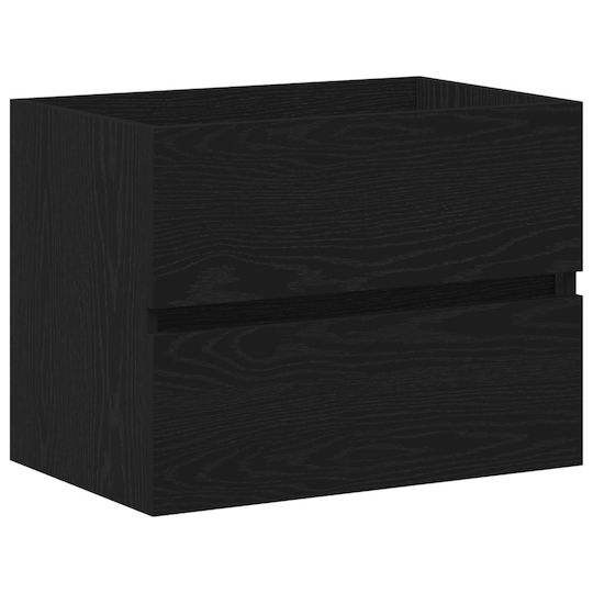 vidaXL Countertop with Sink L60xW38.5xH45cm Black Oak