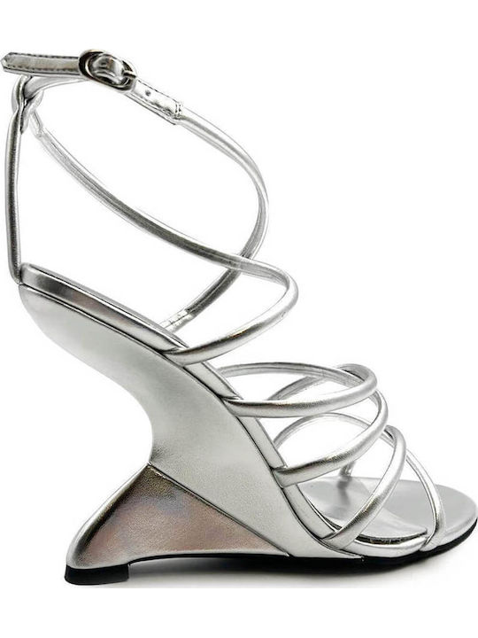 Heels Πέδιλα Ασημί