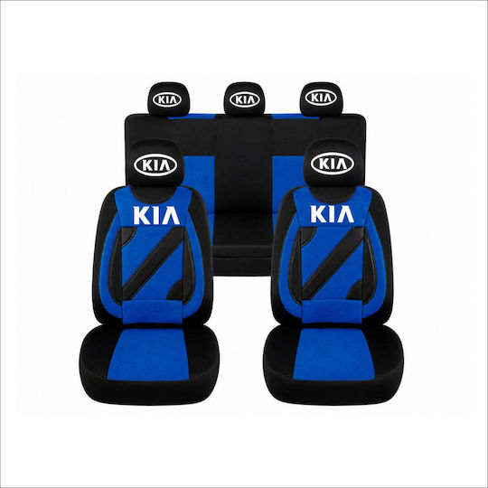 Set Universal Nero Blau Custom Autositzbezüge Kia
