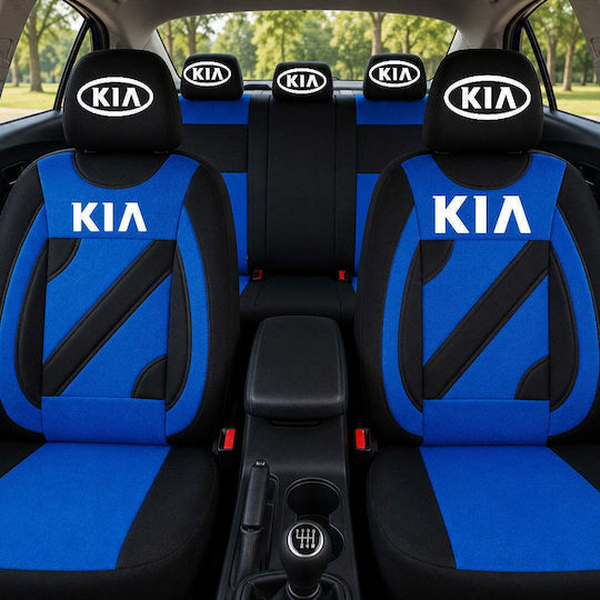 Set Universal Nero Blau Custom Autositzbezüge Kia