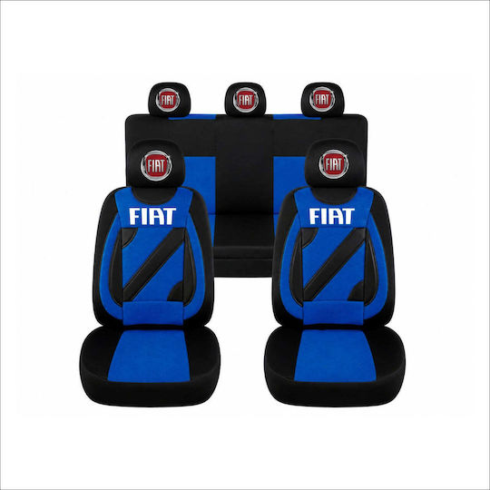 Set Universal Nero Blue Custom Autositzbezüge Fiat