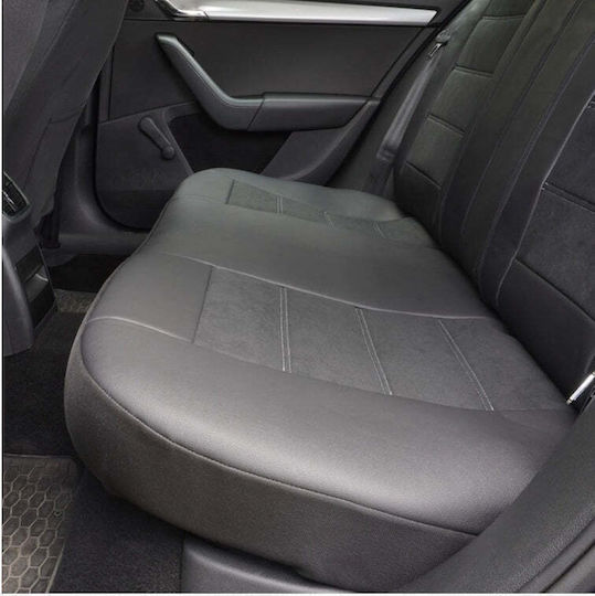 Set Custom Universal Seat Covers Made Eco Leather Alcantara Mitsubishi Black