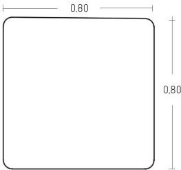 PM-IC8080-BZ Квадратно LED от метал 80x80см бял