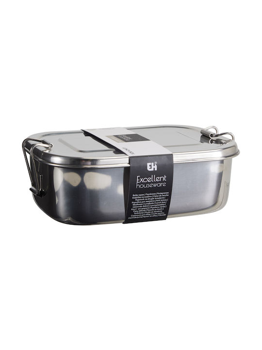 Excellent Houseware Δοχείο Φαγητού Inox Ασημί 18x13cm