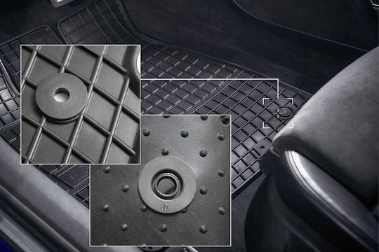 Rubber Car Mats Renault Trafic Iii Van 2014 Black Fitted
