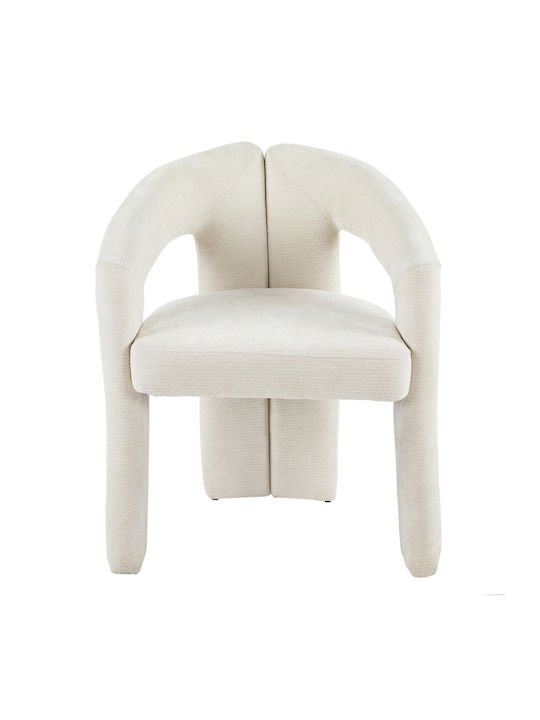 Neza Dining Chairs with Ecru Fabric Upholstery 2pcs 64x50x76cm