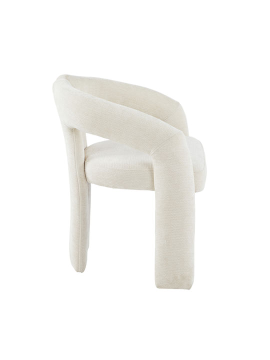 Neza Dining Chairs with Ecru Fabric Upholstery 2pcs 64x50x76cm