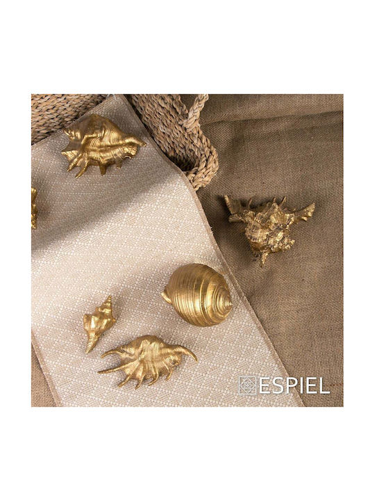 Seashell Gold 9x4.5x4cm Set 6 Pieces Espiel