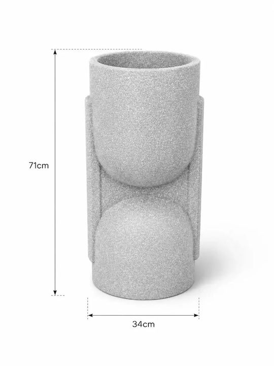 Vază Decorativă Din Polirășină Gri 34xÎ71cm
