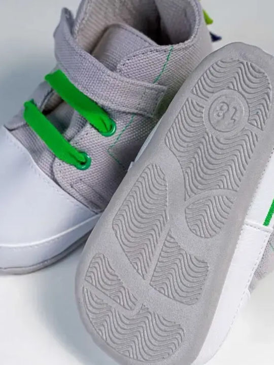 On Line Βρεφικά Sneakers Αγκαλιάς Γκρι