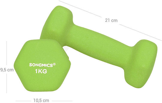 Songmics Βαράκι Εξάγωνο από Νεοπρένιο 1 x 3kg