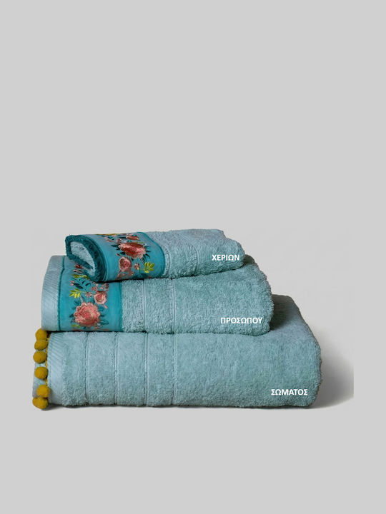 White Fabric Sabinne Sabinne Green Βάρους 600gr/m²