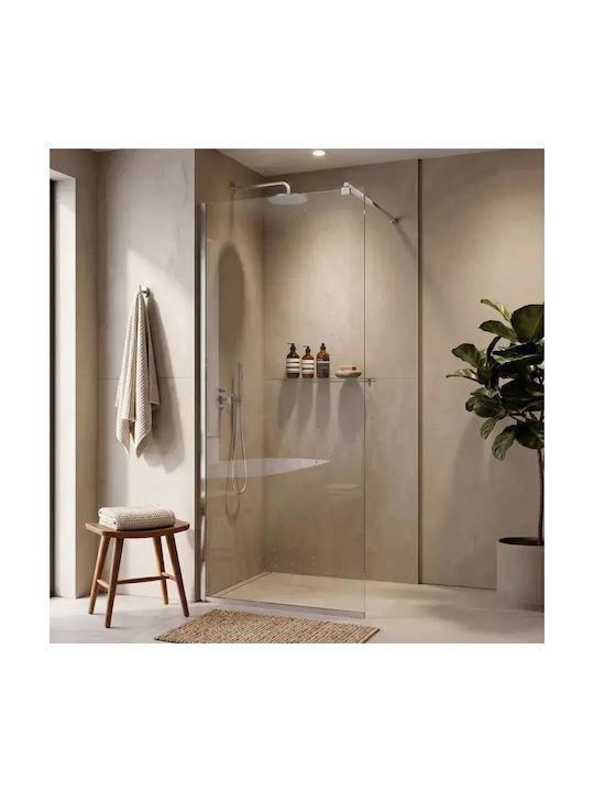 Tema Shower Screen with Sliding Door 50x185cm Clean Glass