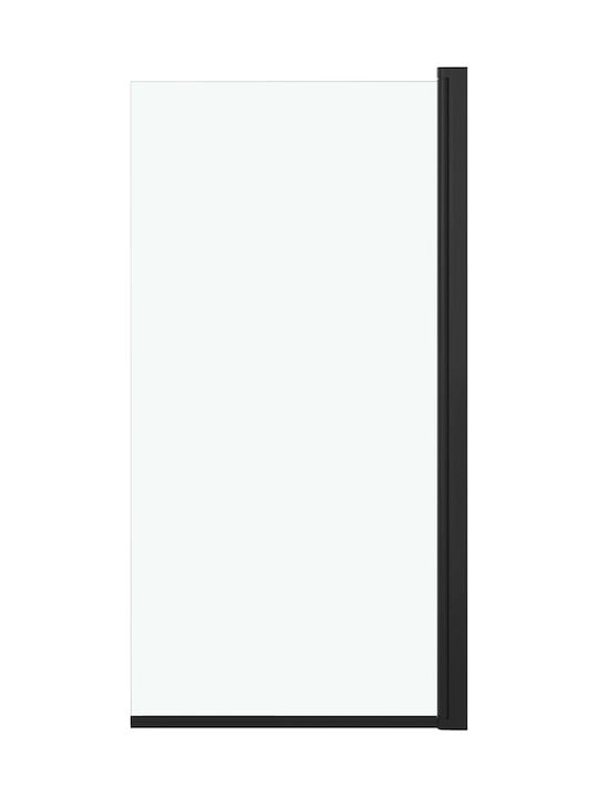 vidaXL Shower Screen Bathtub 68x130cm Black