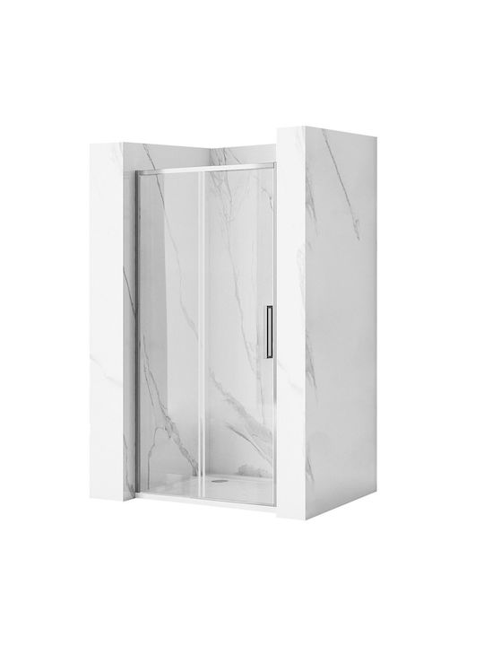 Rea Duschwand für Dusche mit Schieben Tür 120x195cm Chrom
