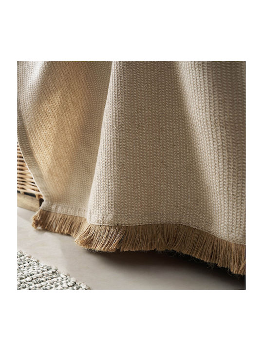 Gofis Home Odessa Armchair Throw 180x180cm Hemp Beige