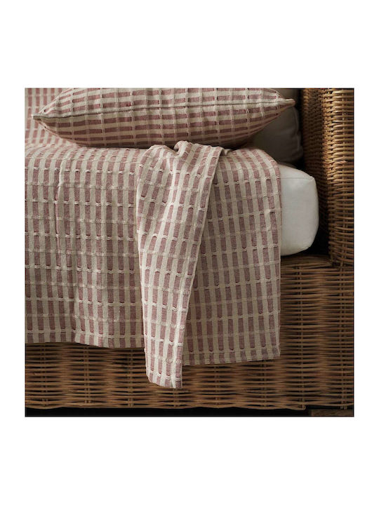 Gofis Home Elysia Sofa Throw 2 Seater 180x250cm Dusty Rust