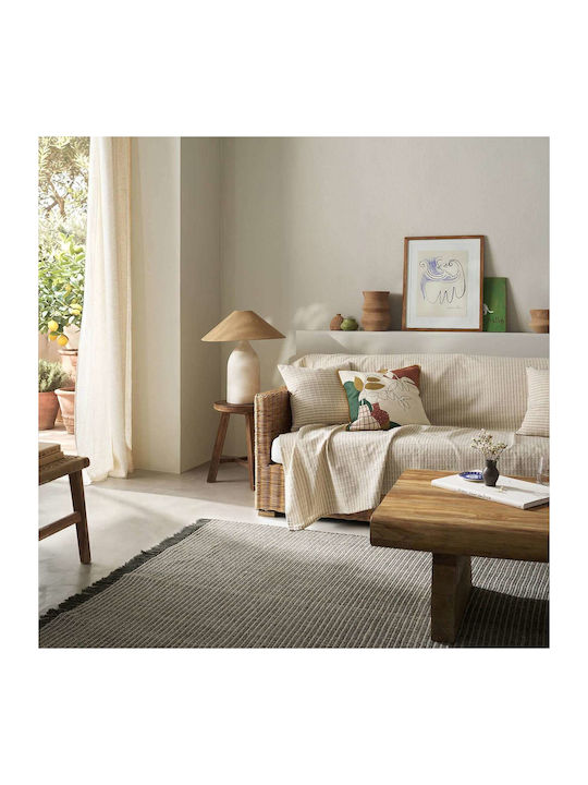 Gofis Home Elysia Ριχτάρι Πολυθρόνας 180x180εκ. Silver Hemp Beige