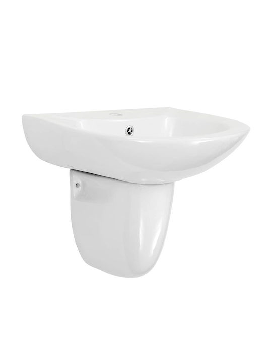 vidaXL Vessel Ceramic Bathroom Sink 52x45x49cm White