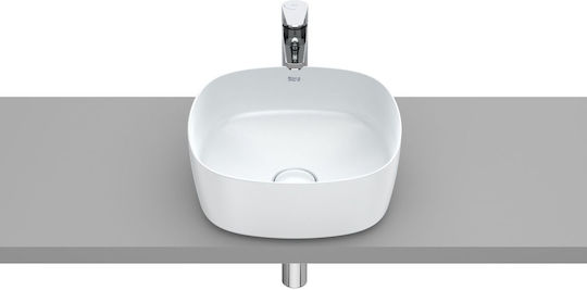 Roca Inspira Soft Επικαθήμενος Νιπτήρας Πορσελάνης 37x37x14cm Roca Inspira Soft Επικαθήμενος Νιπτήρας Πορσελάνης 37x37x14cm
