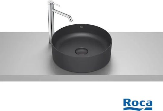 Roca Επικαθήμενος Νιπτήρας Πορσελάνης 39x39cm Matt Black Roca Επικαθήμενος Νιπτήρας Πορσελάνης 39x39cm Matt Black