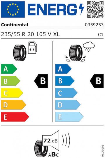 Continental CrossContact RX 235/55R20 105V XL FR Summer Tire for Passenger Car