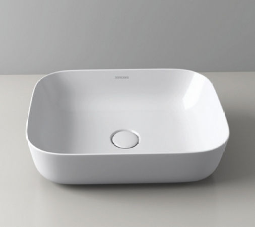 Soncera Sofia 01 Επικαθήμενος Νιπτήρας Πορσελάνης 50x36.5x14.5cm Λευκός