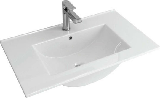 Karag LT 7506 Drop-In Porcelain Bathroom Sink 81x47x18cm White