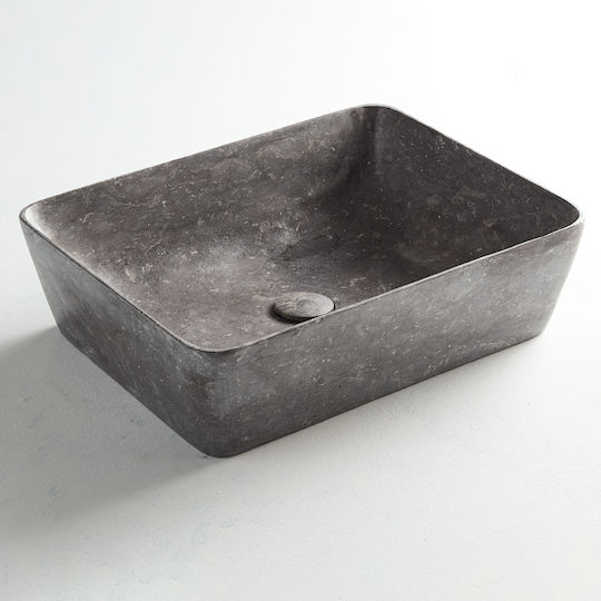 Fossil Jade Επικαθήμενος Νιπτήρας Μαρμάρινος 50x38x14cm Fossil Jade Επικαθήμενος Νιπτήρας Μαρμάρινος 50x38x14cm