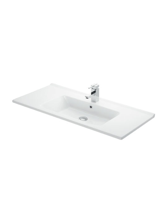 Martin Etna 100 Ένθετος Νιπτήρας Πορσελάνης 100x45cm Πορσελάνη