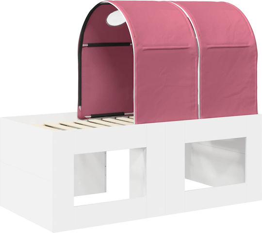 Kids Bed Loft Single with Desk Pink