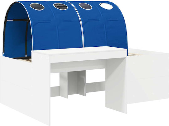 Kinderbett Einzel mit Schreibtisch Blau