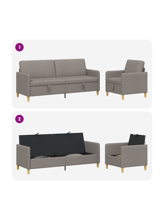 vidaXL Wohnzimmermöbel-Set 2-Sitzer & Sessel