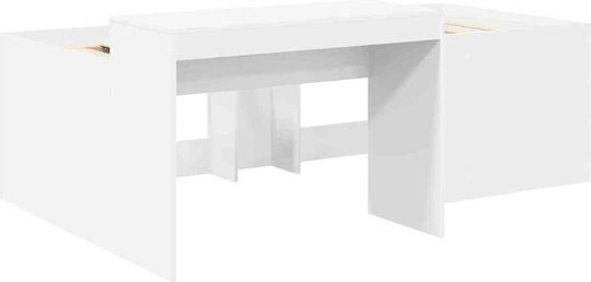 Kids Bed Loft Single with Desk White