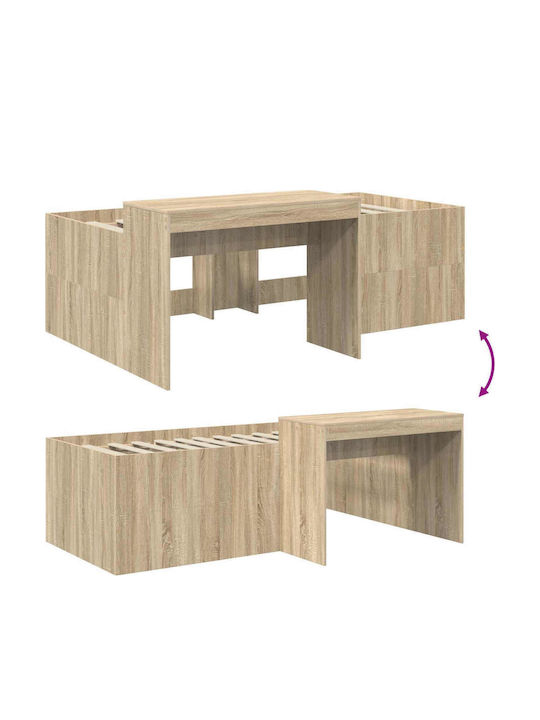 Kinderbett Hochbett Einzeln mit Schreibtisch Beige