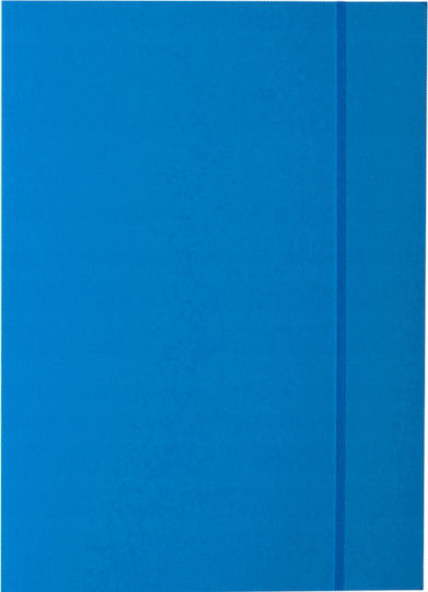 Bantex A4 Blue Glossy Cardboard Folder Elastic Band