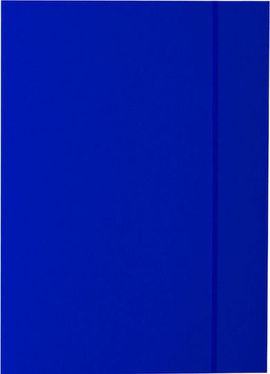 Bantex A4 Navy Blue Glossy Cardboard Folder Elastic Band