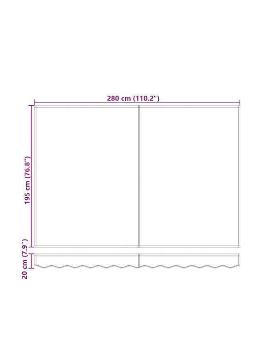 vidaXL Garden Awning Frame with LEDs 3x2m