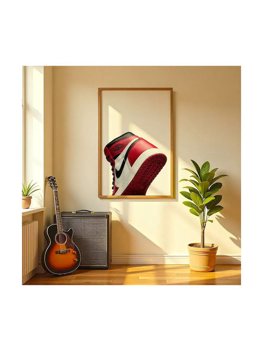 Poster Chicago Air Jordan 1 Snk41a 40cm X 50cm Μαύρη Ξύλινη Κορνίζα