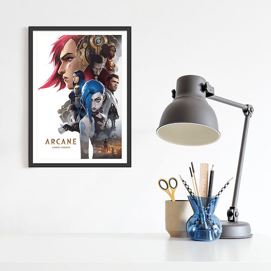 Gaming Poster Αφίσα Arcane League Legends Gm1118 40cm X 50cm Μαύρη Ξύλινη Κορνίζα