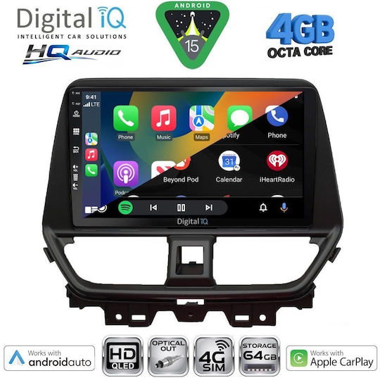 Digital IQ Car Audio System for Suzuki Alto Nissan Pixo 2009-2014 Bluetooth USB WiFi GPS Apple CarPlay Android Auto with 9" Touch Screen