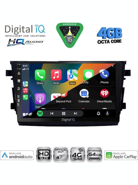 Digital IQ Car Audio System for Suzuki Alto Nissan Pixo 2009-2014 Bluetooth USB WiFi GPS Apple CarPlay Android Auto with 9" Touch Screen