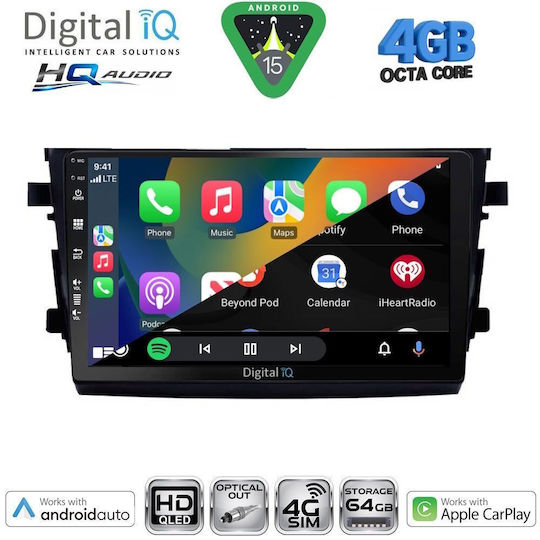 Digital IQ Car Audio System for Suzuki Alto Nissan Pixo 2009-2014 Bluetooth USB WiFi GPS Apple CarPlay Android Auto with 9" Touch Screen