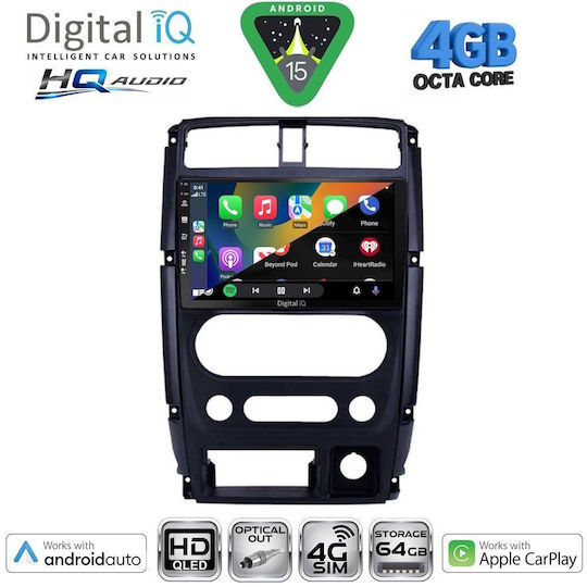 Digital IQ Car Audio System for Suzuki Jimny 2007-2017 (Bluetooth/USB/WiFi/GPS/Apple CarPlay/Android Auto) with 9" Touch Screen