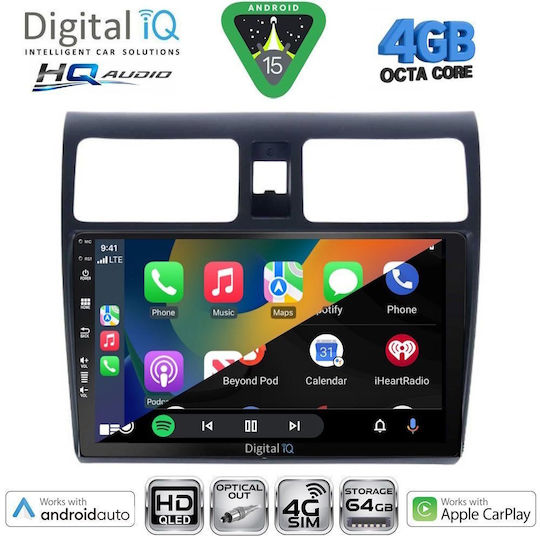 Digital IQ Car Audio System for Suzuki Swift 2005-2011 Bluetooth USB WiFi GPS Apple CarPlay Android Auto with 10" Touch Screen