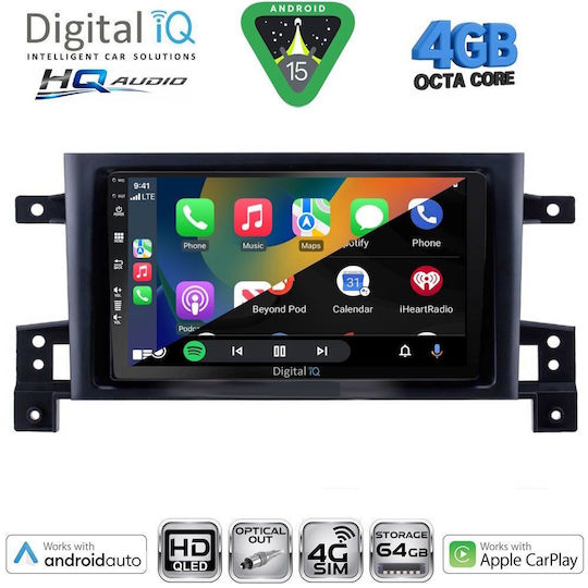 Digital IQ Car Audio System for Suzuki Grand Vitara 2005-2015 (Bluetooth/USB/WiFi/GPS/Apple CarPlay/Android Auto) with 9" Touch Screen